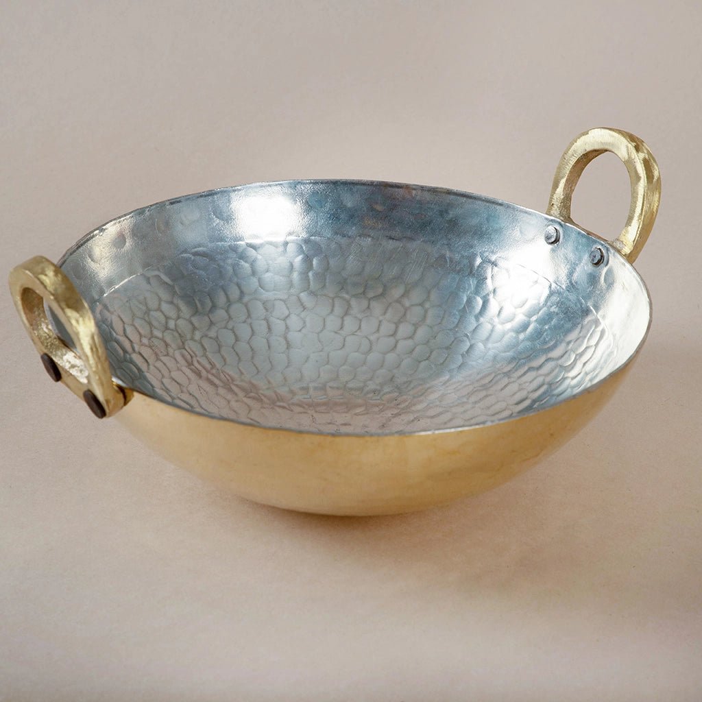 Brass Kadhai with Lid- Tin coated, Naturally Non Stick - Kalasians